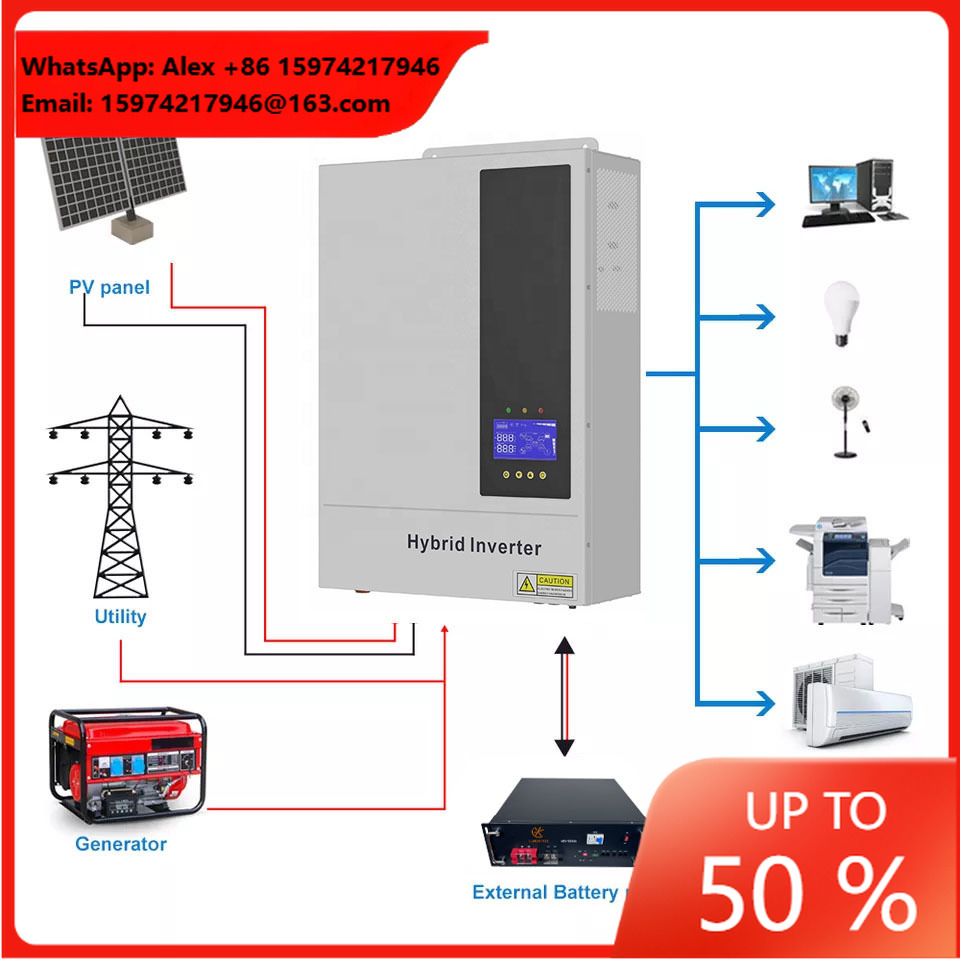5.5KW 48V 하이브리드 온/오프 그리드 일체형 태 - Hybrid Solar Inverter 5.5Kw Mppt 48V 리뷰 및 가격