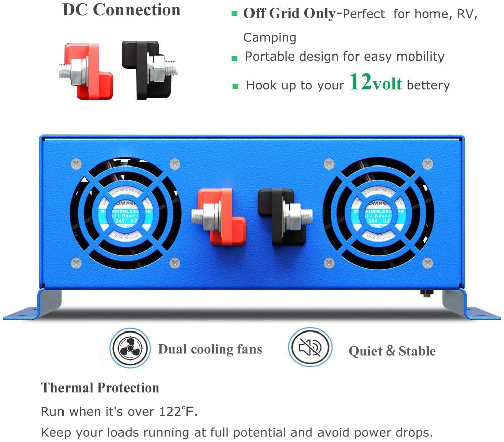 순수 사인파 전력 인버터 3000W 24V 220V 태 - Inverter Pure Sine Wave 60Hz 120V 3000W 리뷰 및 가격